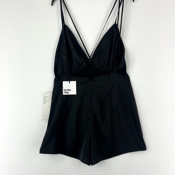 by the way Satin Romper in Black Size S from REVOLVE - Picture 4 of 6